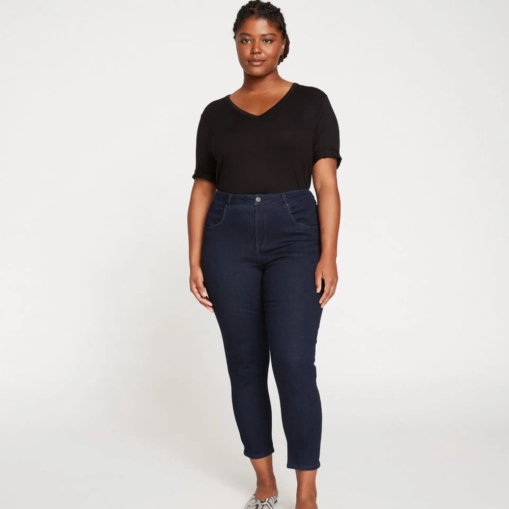 Universal Standard Seine High Rise Skinny Jeans 27" Indigo size 40W